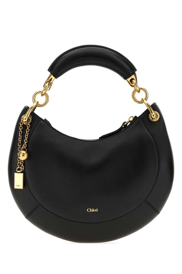 Chloé 100% lambskin leather exterior shoulder bag in black