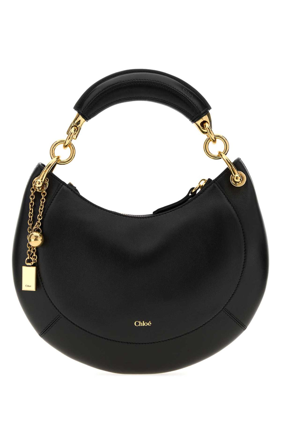 Chloé 100% lambskin leather exterior shoulder bag in black