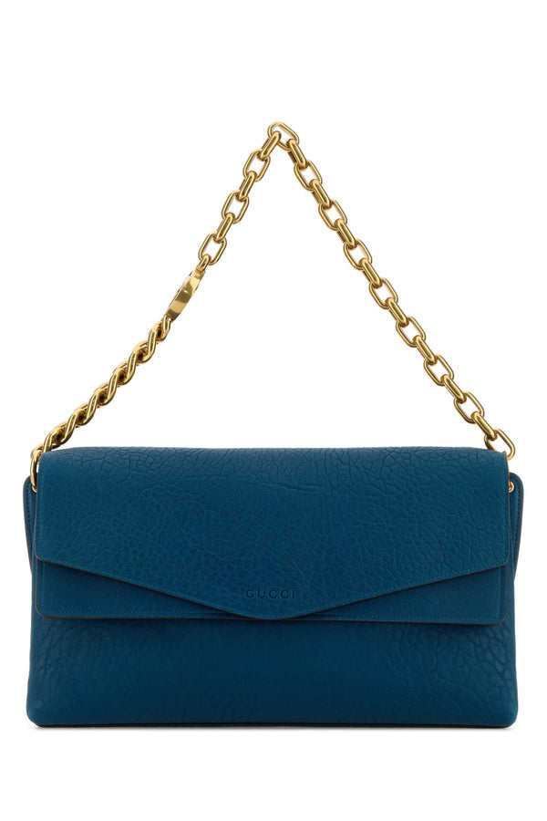 Gucci With Lamb leather shoulder bag in blue