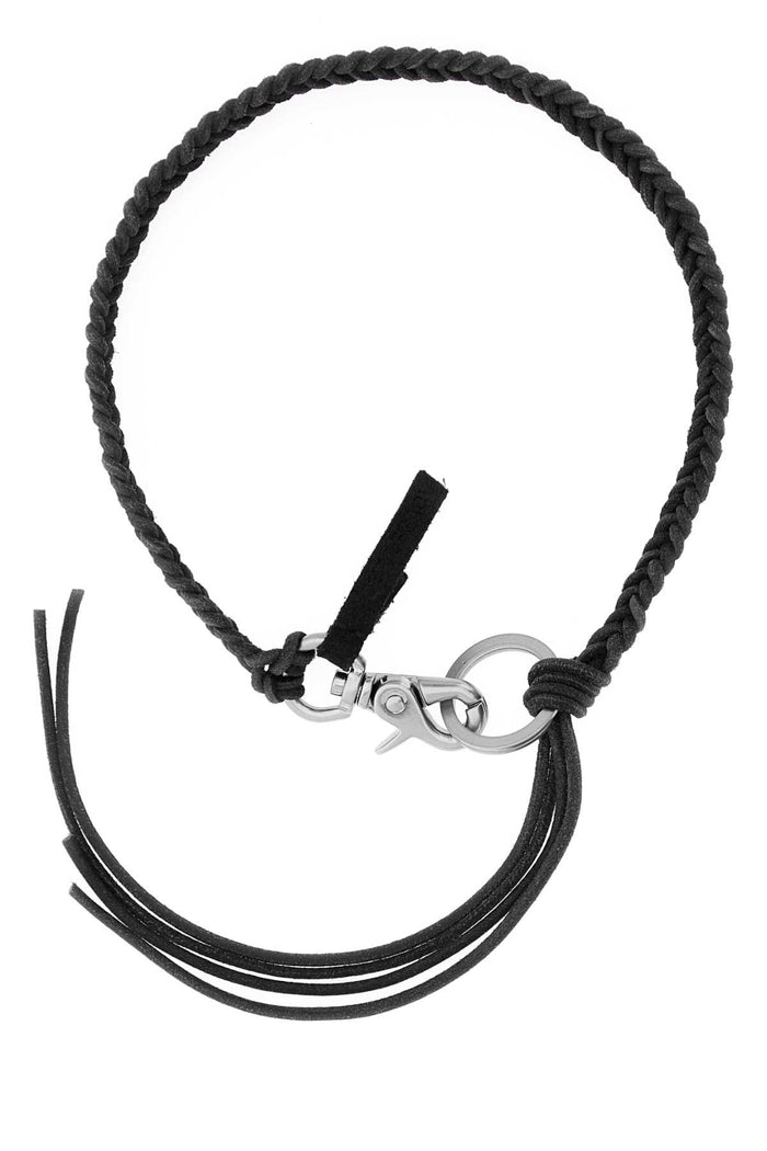 Black Leather Ladon Necklace Collane