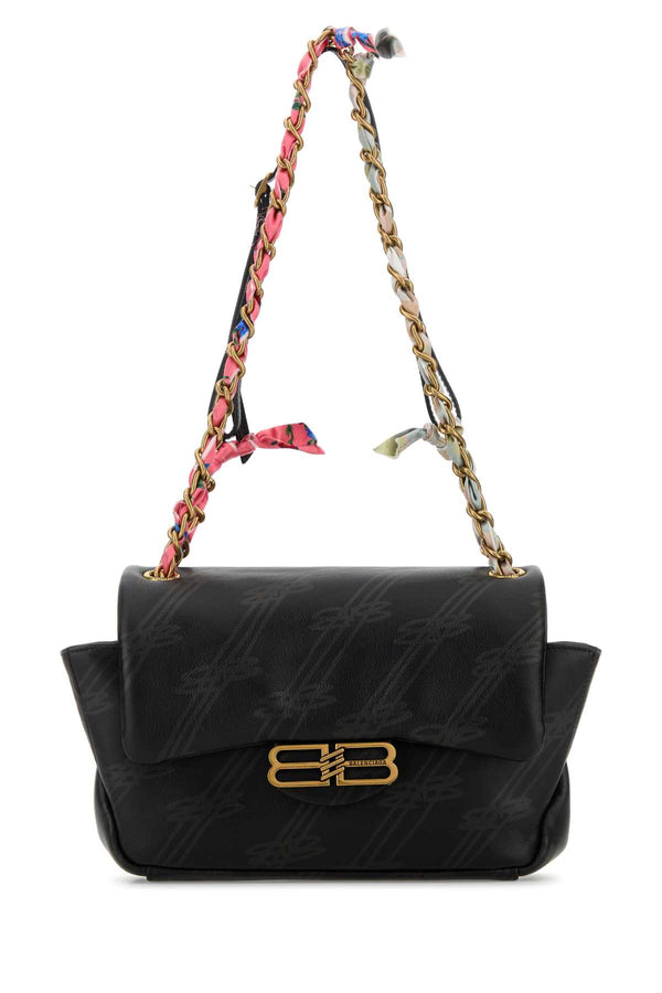 Balenciaga Chain Exterior: 100% Calf shoulder bag in black