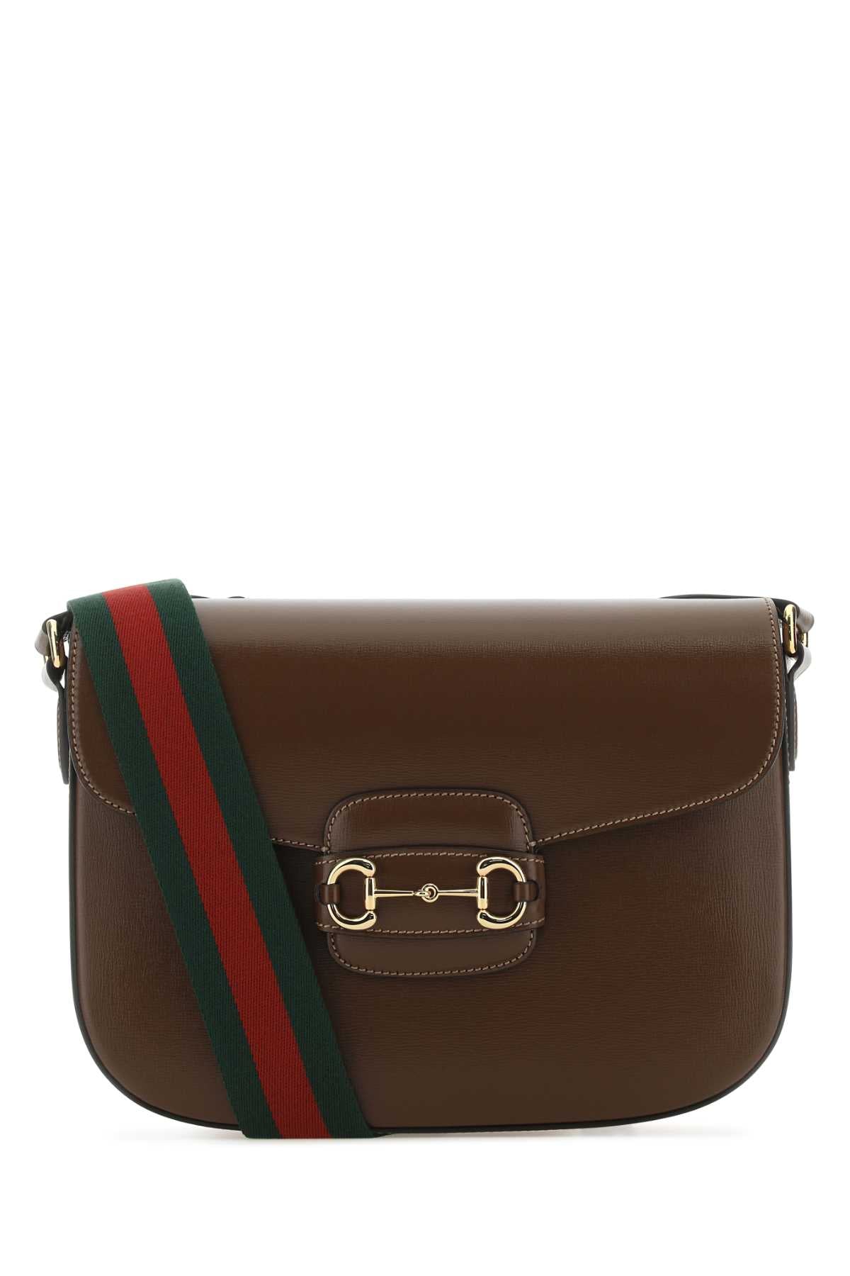 Brown Leather 1955 Horsebit Shoulder Bag Borse A Tracolla