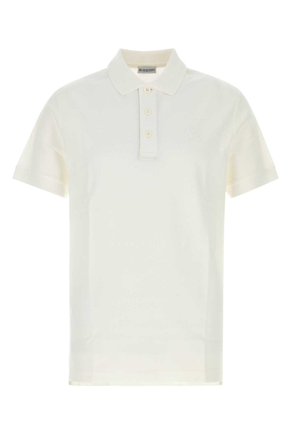 Burberry 100% Cotton polo shirt in white