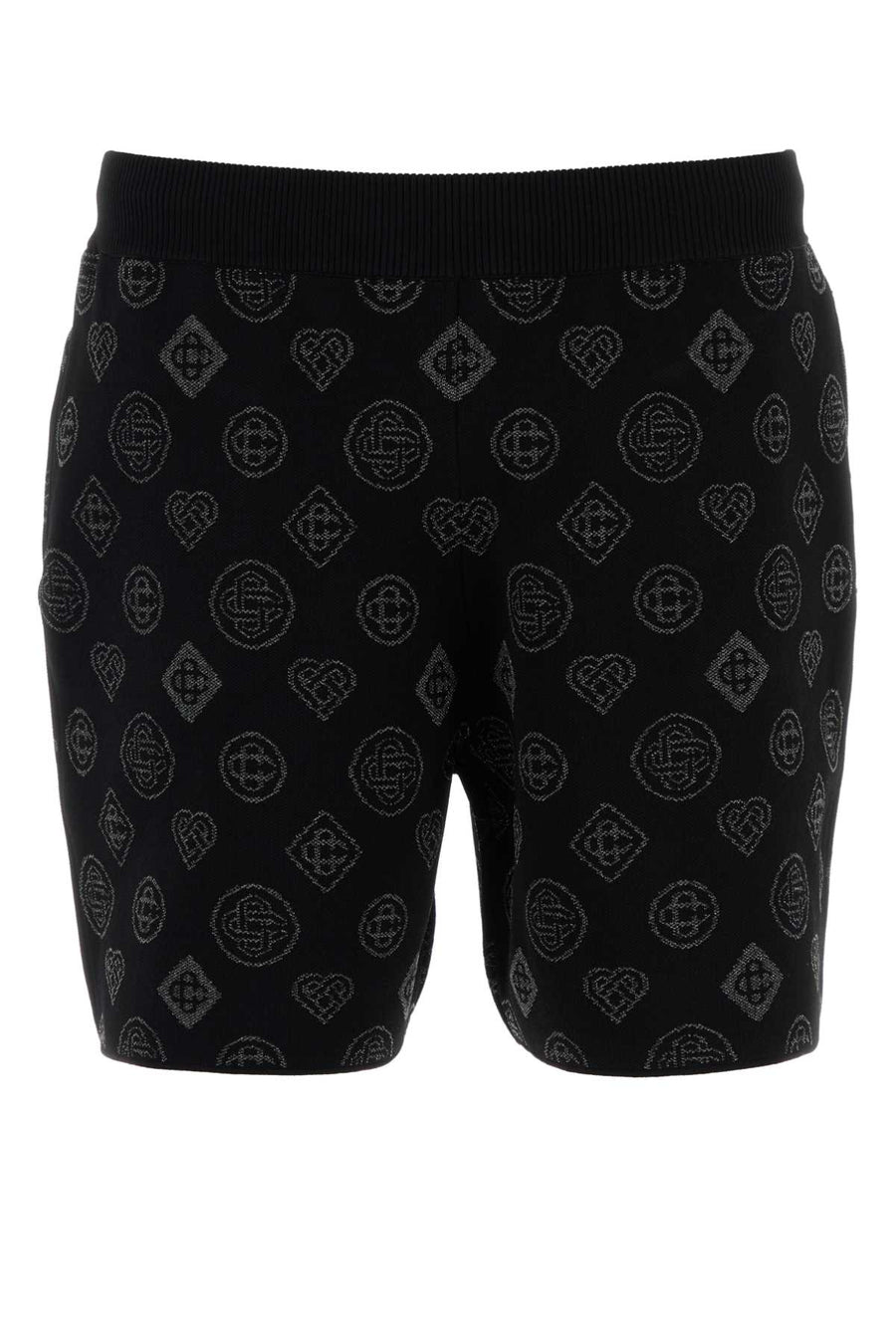 Casablanca Exterior: 64% Viscose 27% Polyester 6% Rayon 1% Nylon 1% Metal fiber 1% Elastane bermuda in black