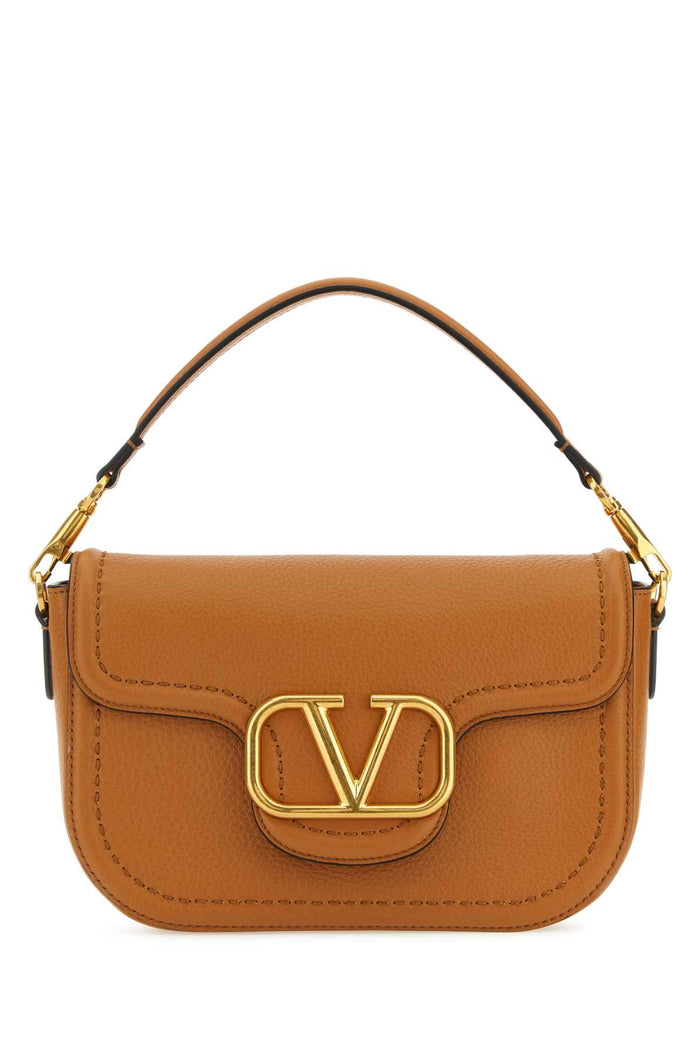Camel Leather Alltime Shoulder Bag Almondbeige Calf - Bos Taurus Borse A Mano
