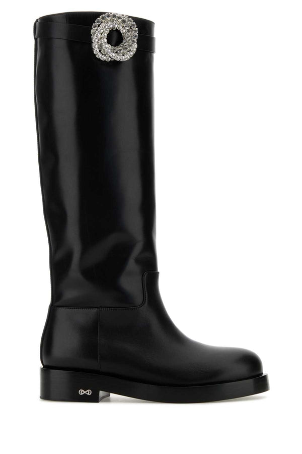 Mach&Mach Exterior: 100% Leather boot in black