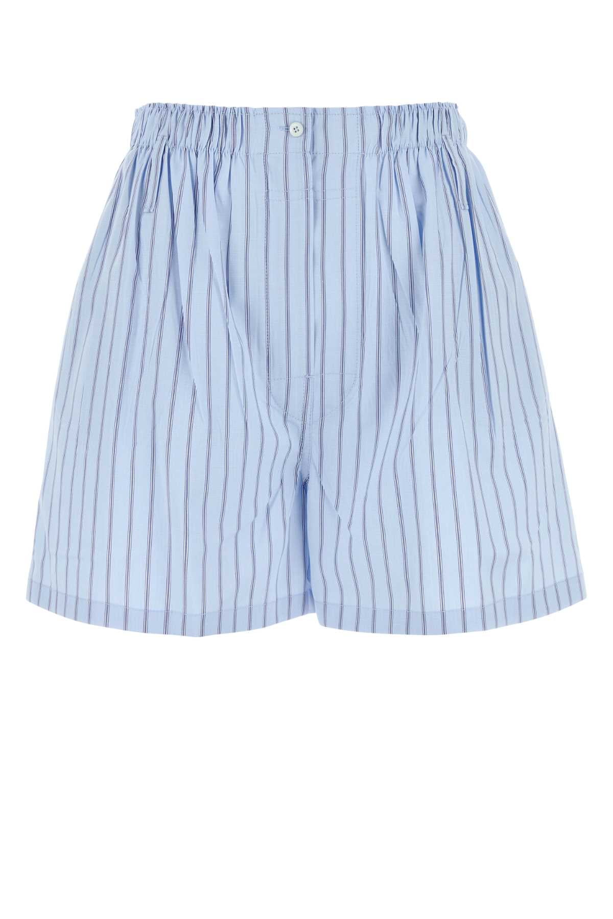 Embroidered Poplin Shorts Astro+blu Co-trochusniloticus