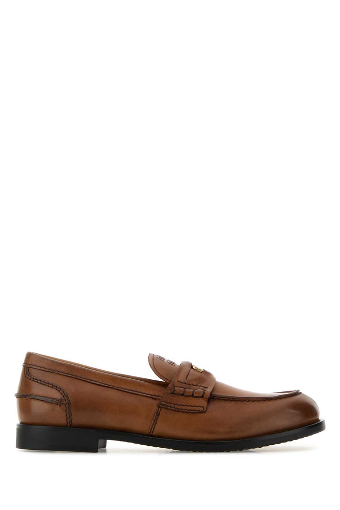 Caramel Leather Loafers Cognac Mocassini