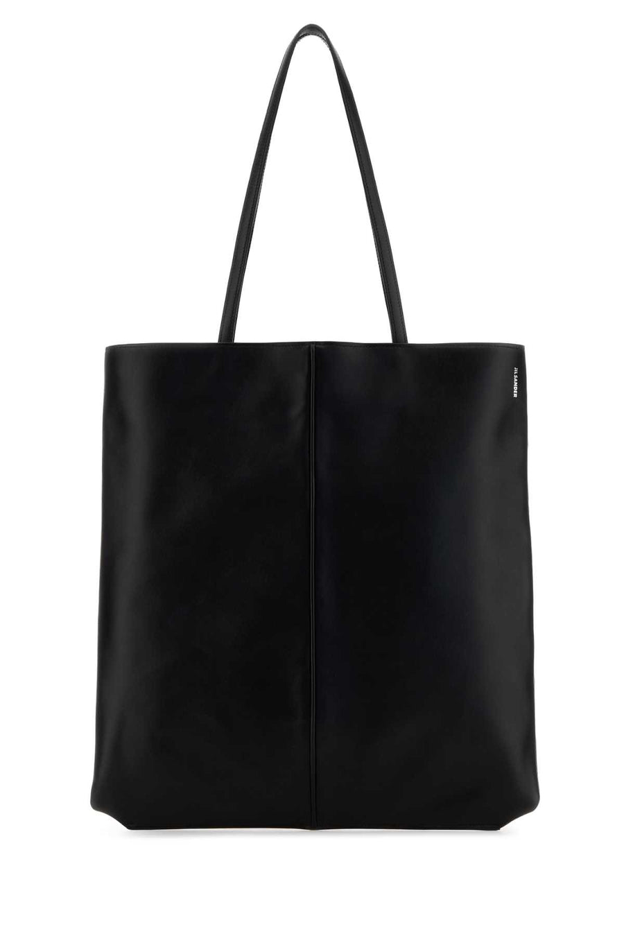 Jil Sander Exterior: 100% Calf tote bag in black