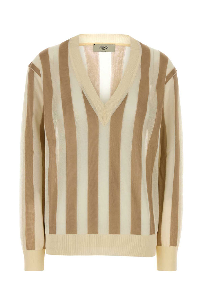 Embroidered Silk Blend Sweater Icetea-26 Exterior: Cotton Maglieria