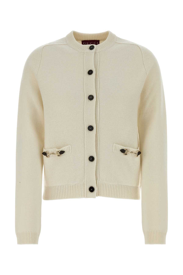 Gucci Wool mix cardigan in white
