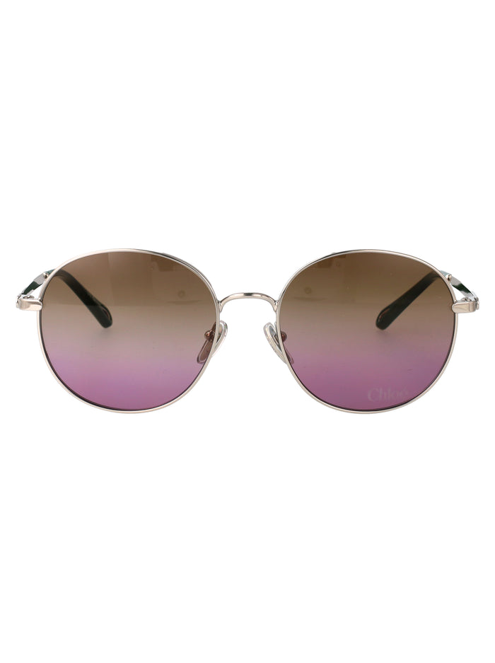 Ch0325s Silver-silver-green Metal Sunglasses