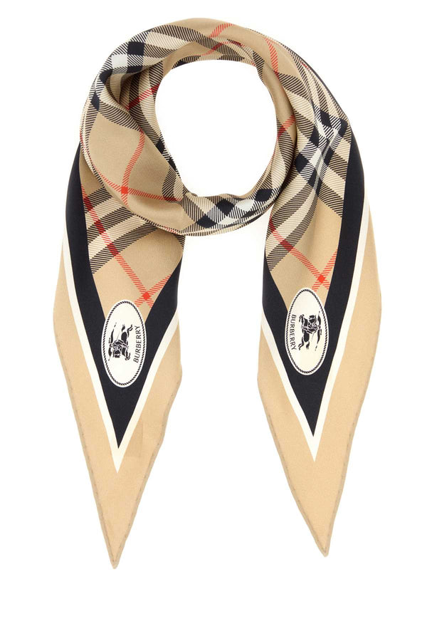 Burberry Knight 100% Silk scarf in beige