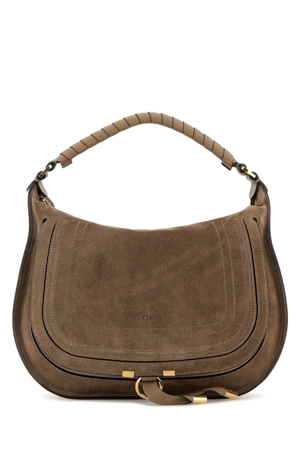 Dove Grey Suede Marcie Shoulder Bag Boyishbrown Borse A Mano