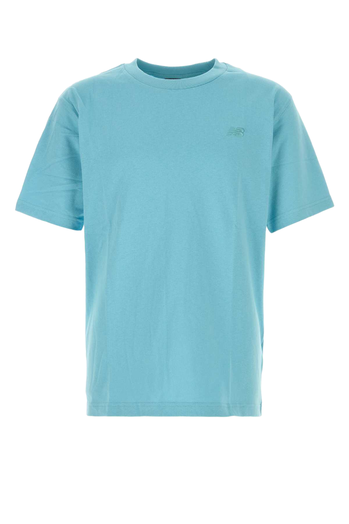 Turquoise Cotton T-Shirt Taffyblue Exterior