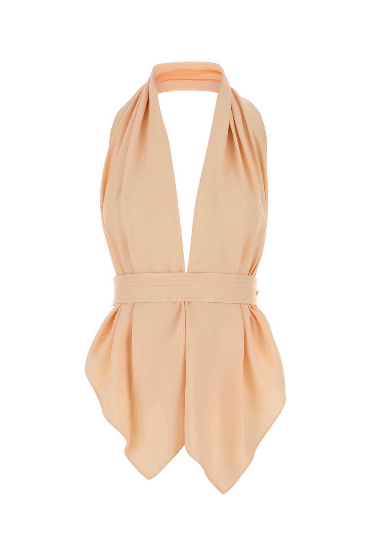 Peach Satin Top Rosa Exterior: Viscose Maglie