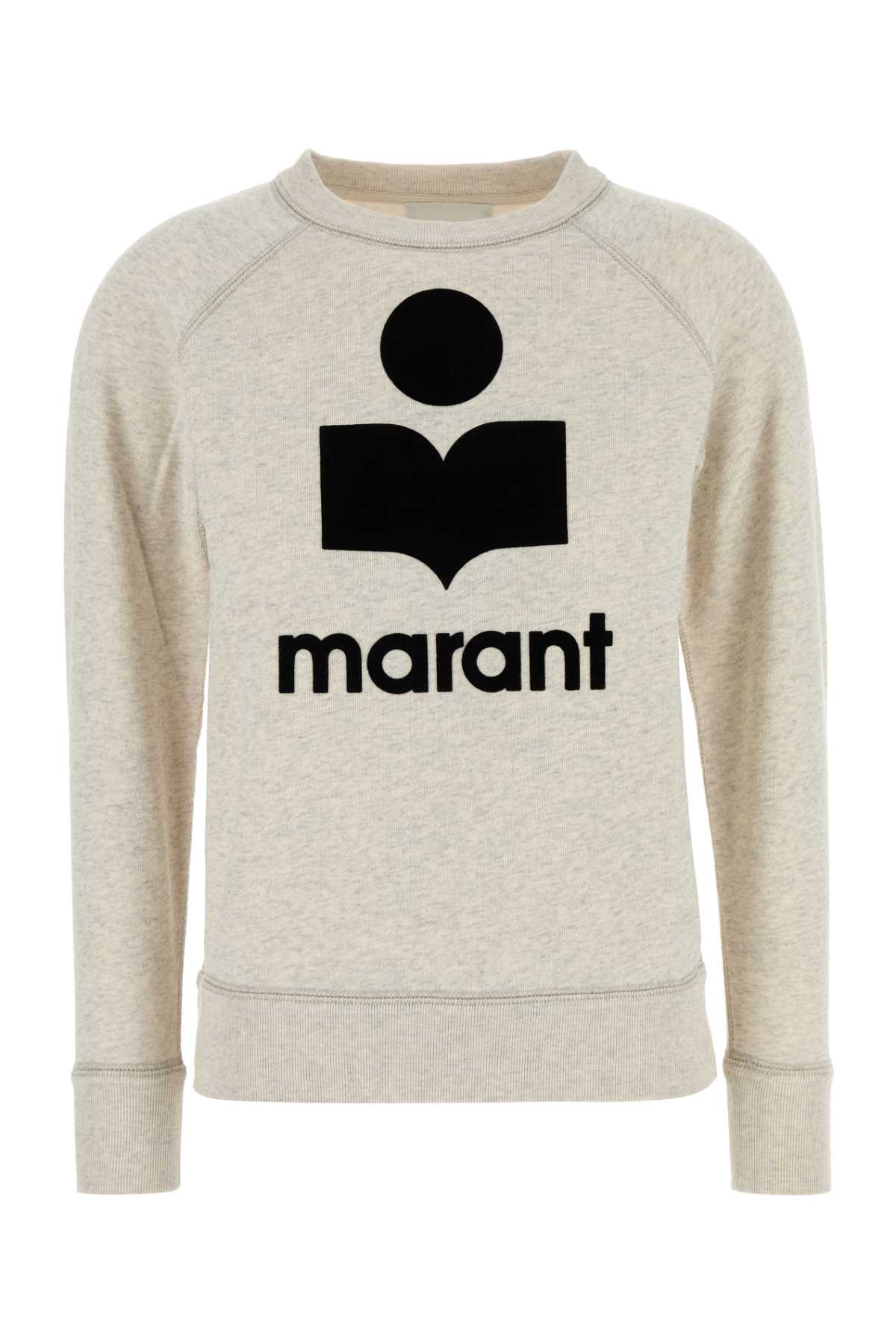 Melange Sand Cotton Blend Millyny Sweatshirt Ecru Felpe