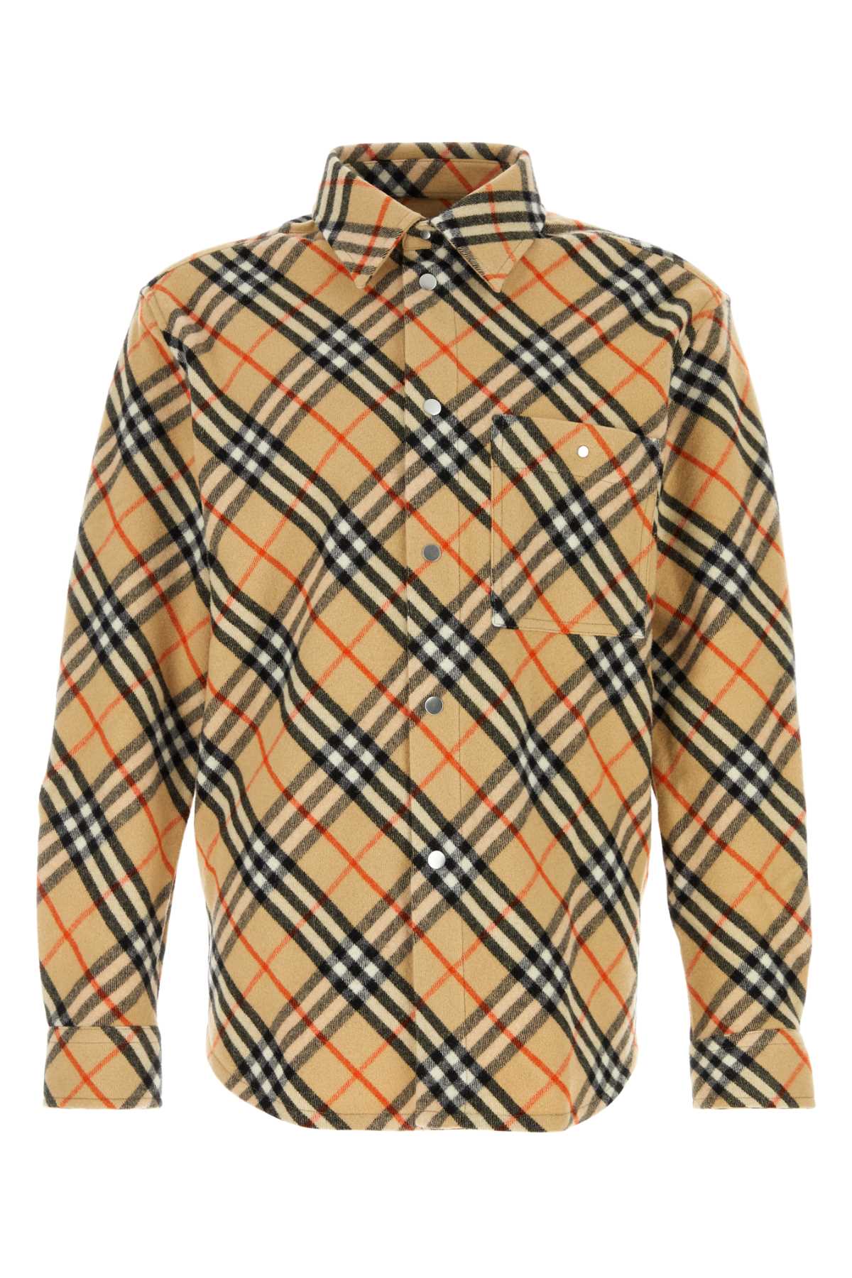 Embroidered Flannel Shirt Sandipcheck Exterior: Wool Camicie