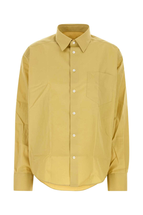 AMI Paris Long 100% Cotton shirt in yellow