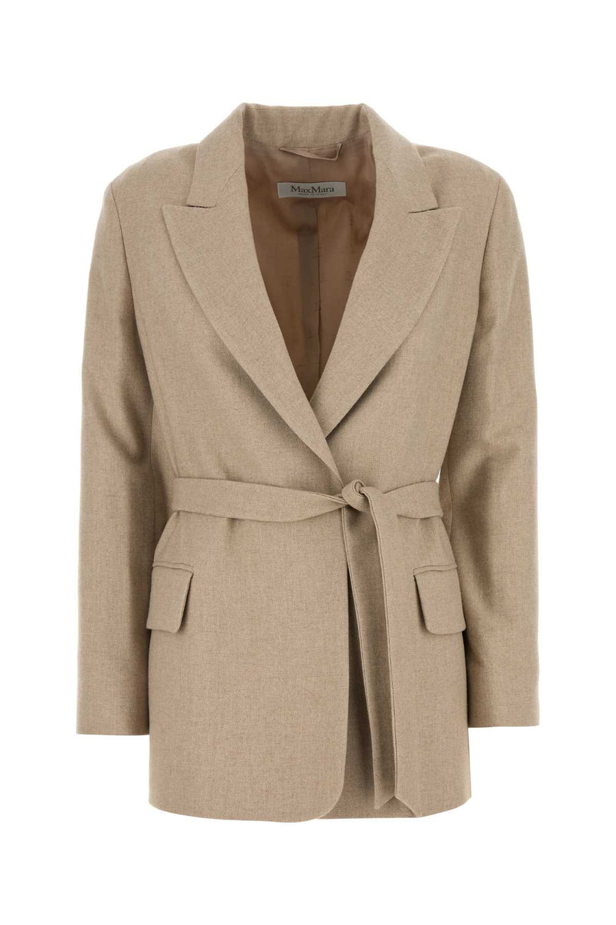 Max Mara Exterior: 55% Virgin wool blazer in beige