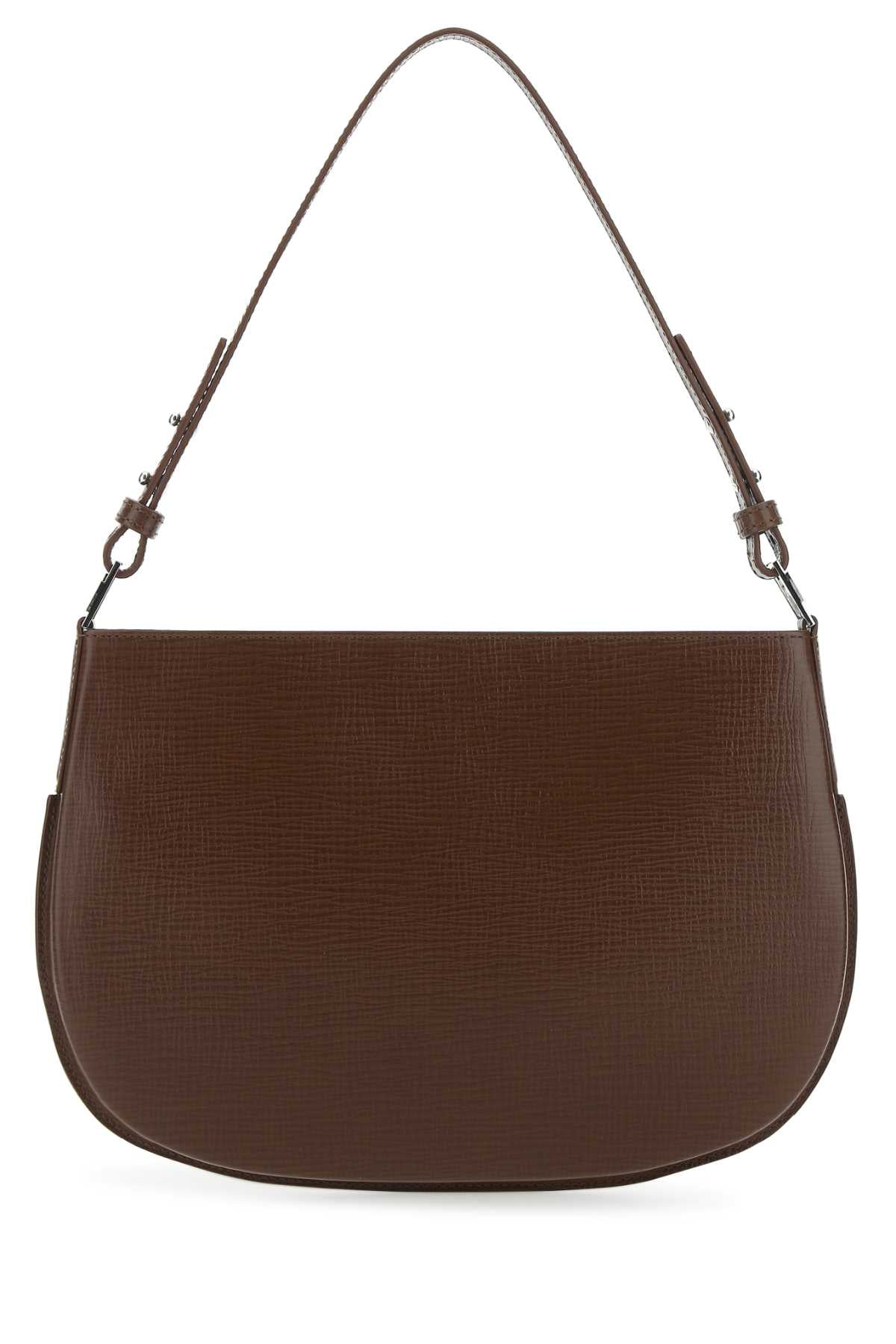 Brown Leather Issa Shoulder Bag Tabac Borse A Mano