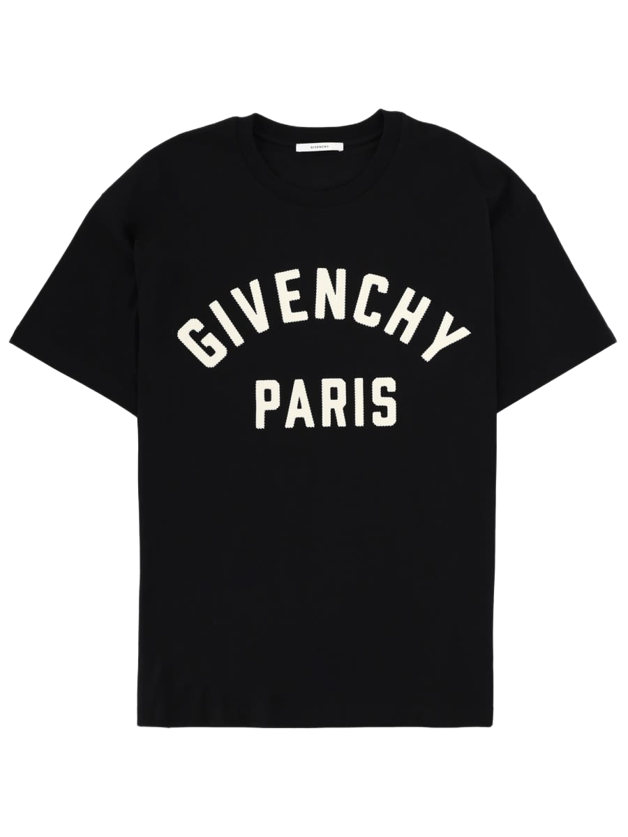 T-Shirt With Logo Black Cotton T-shirts