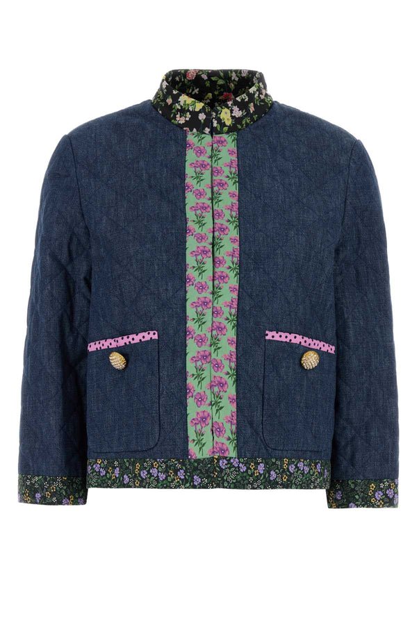 Valentino Garavani Solid Exterior: 100% Cotton blazer in blue