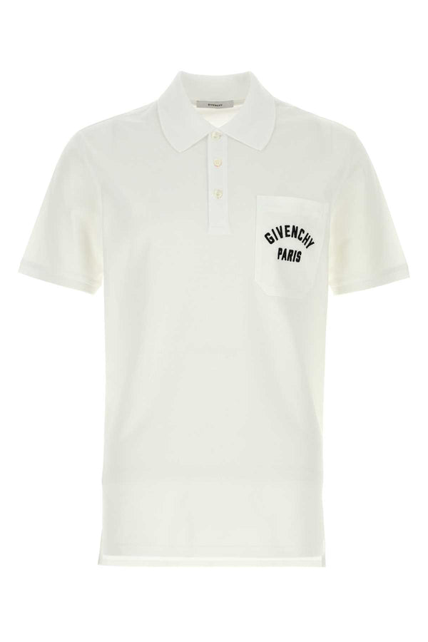 Givenchy Pocket 100% Cotton polo shirt in white