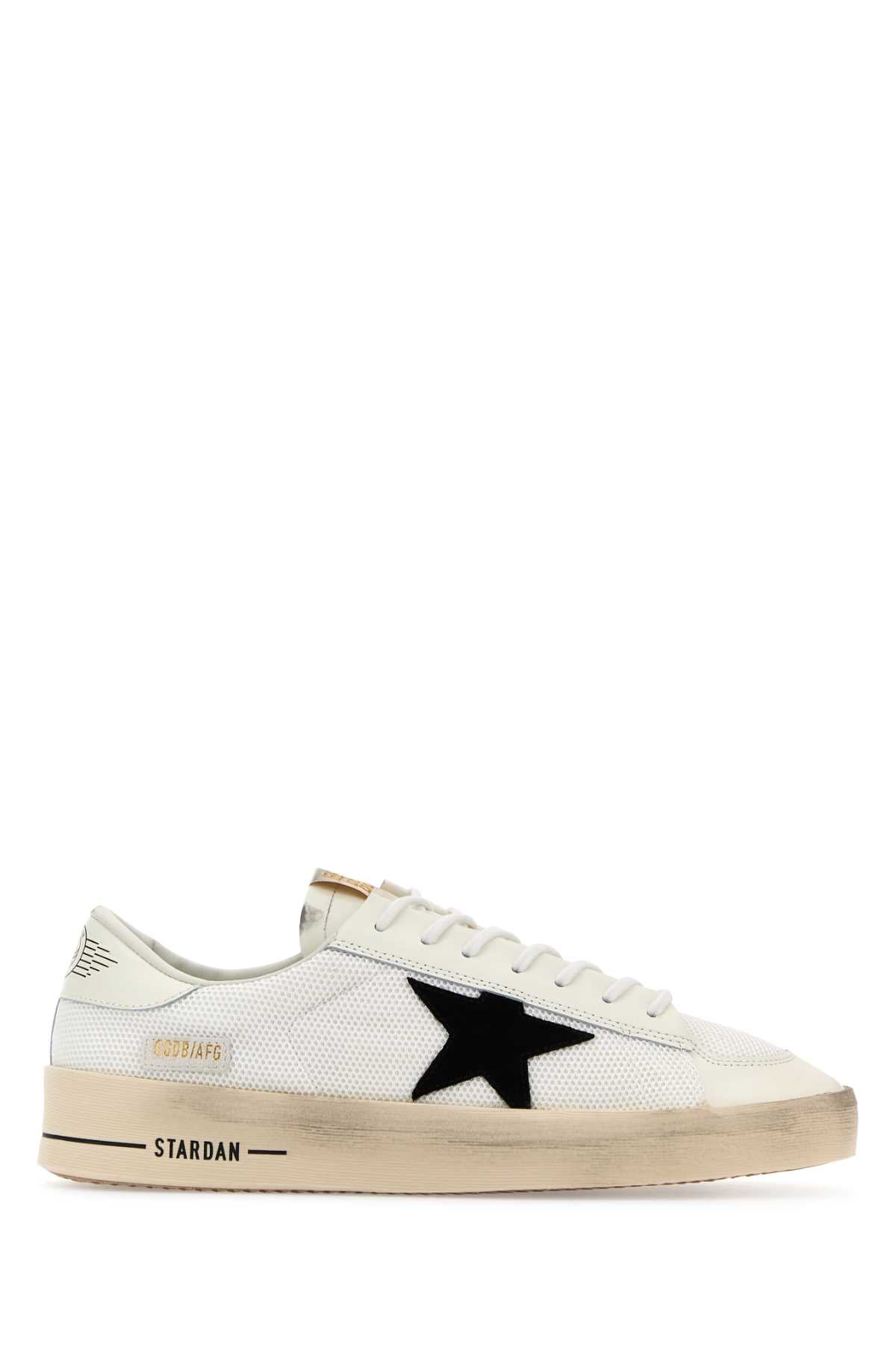 Whiteblack Cow Leather Poliester Sneaker