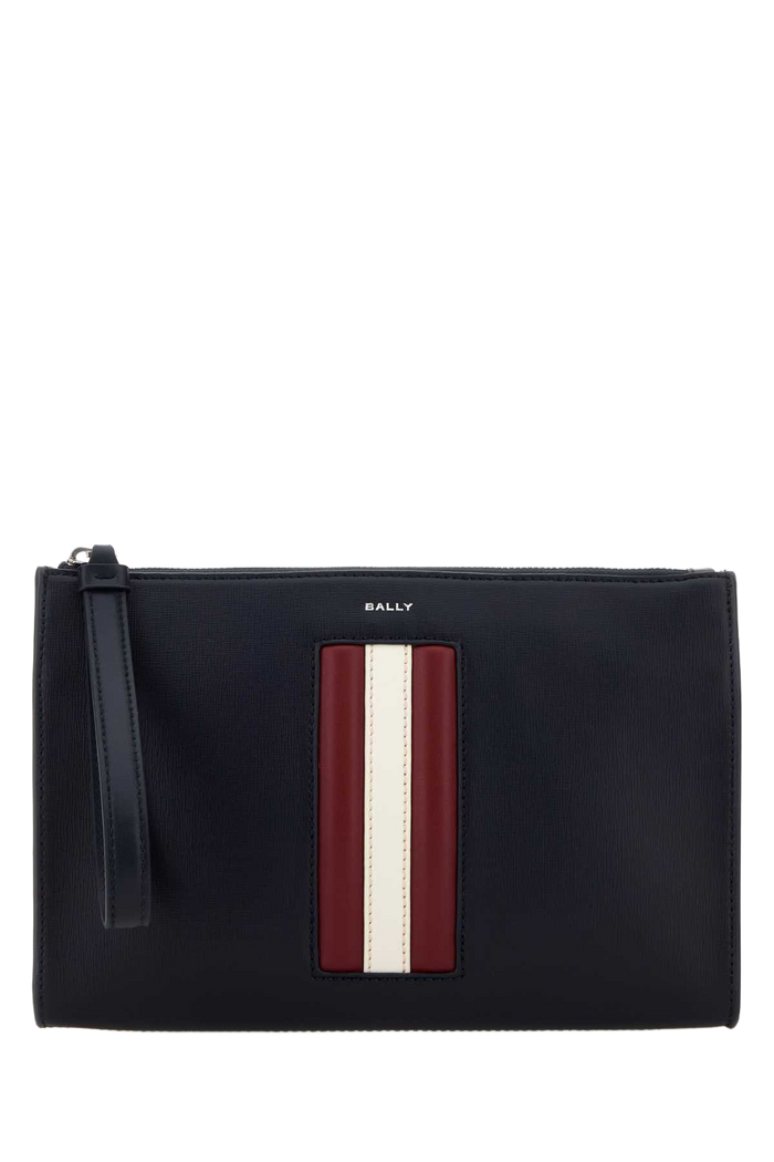 Navy Blue Leather Clutch Peacoatredbonepal