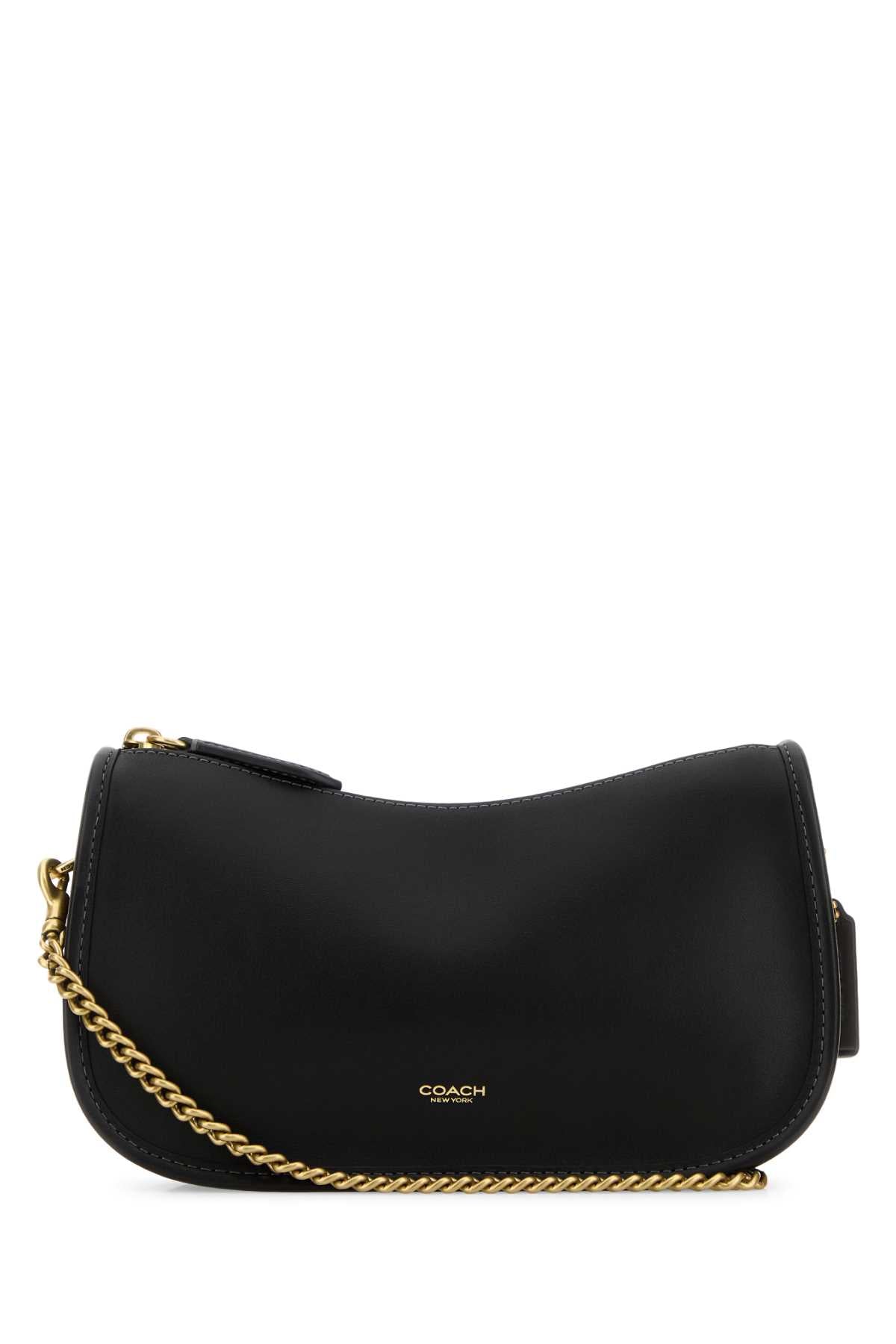 Black Leather Waverly Shoulder Bag Cowleather Borse A Tracolla