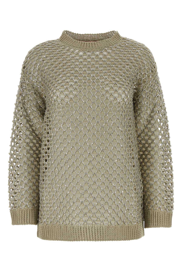 Valentino Garavani 85% Linen sweater in beige