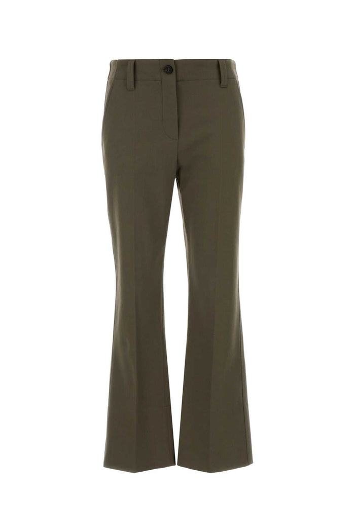 Sage Green Stretch Cotton Pant C9253 Co Ea Short