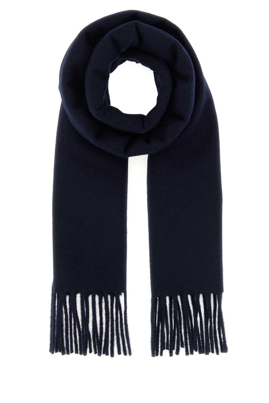 Jil Sander 100% Virgin wool scarf in navy