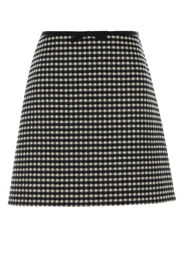Valentino Garavani Exterior: 97% Virgin wool 3% Cashmere skirt in black