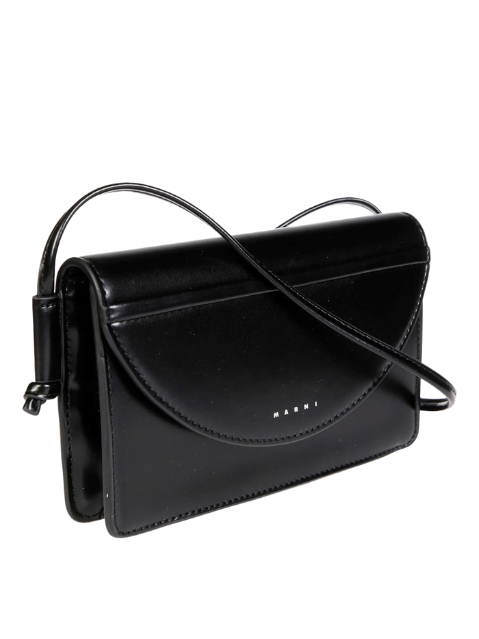 Hand Bag With Logo Black Polyester Polyurethane Shoulder