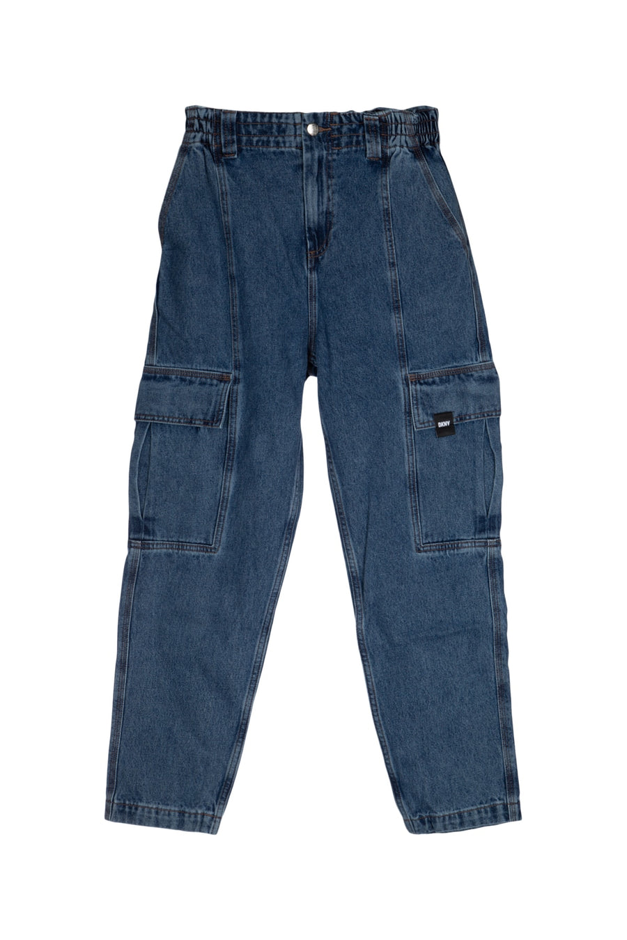 Dkny Junior Cotton-blend (65% Cotton cargo pants in blue