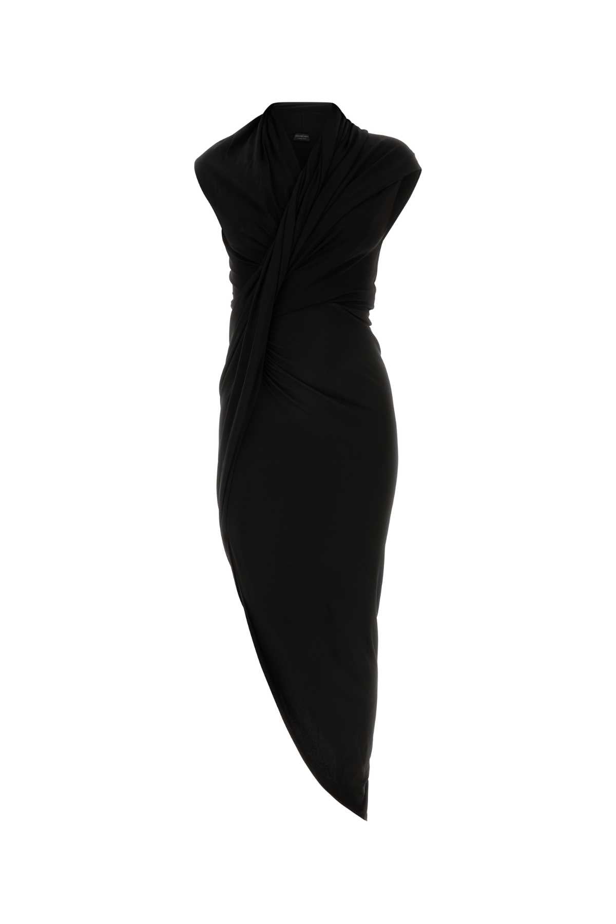 Black Stretch Crepe Dress Exterior: Viscose Elastane Abiti