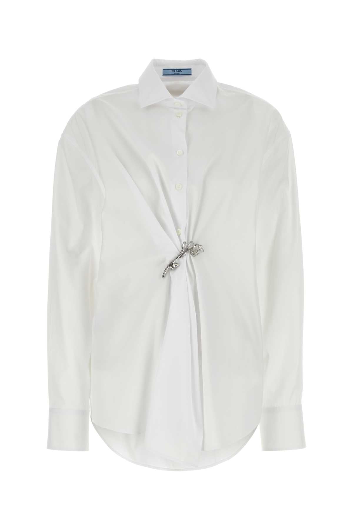 White Poplin Shirt Bianco Camicie