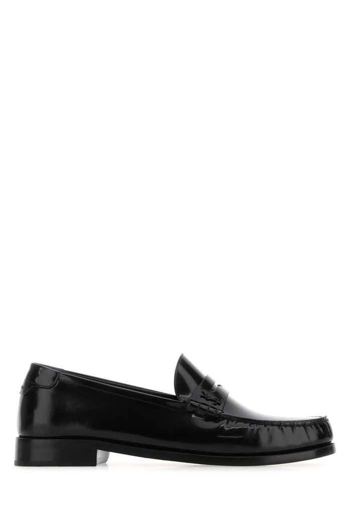 Black Leather Magnum Loafers Mocassini