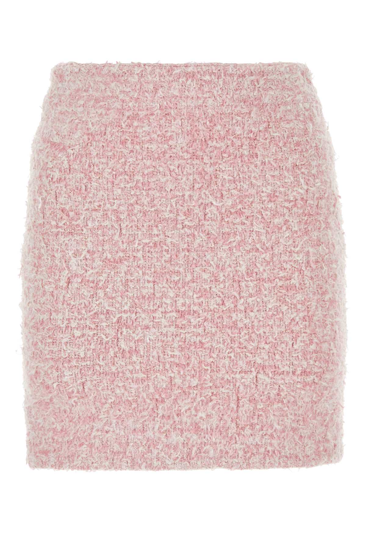 Pink Tweed Mini Skirt Gonne