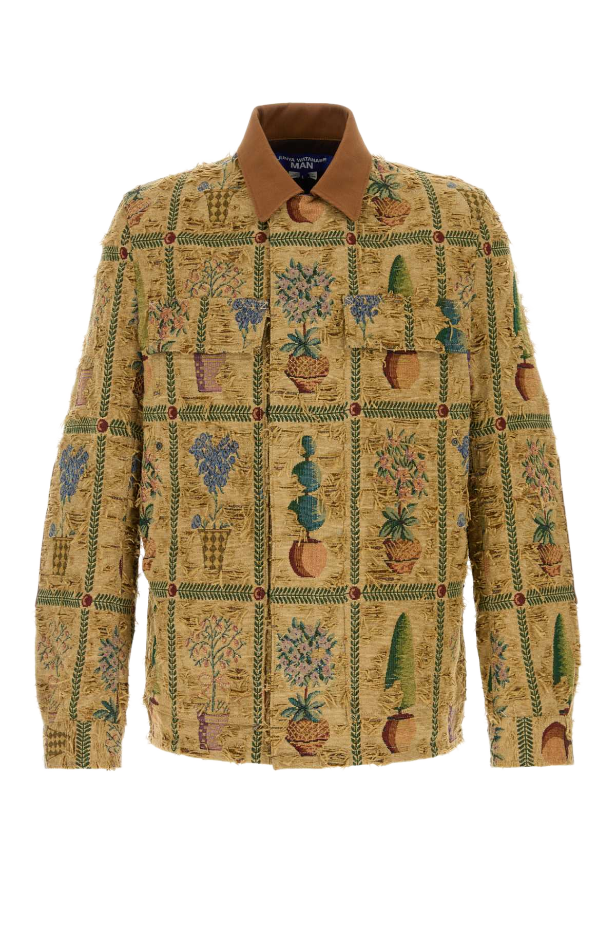 Embroidered Jacquard Jacket Bggrnrdxcamel Giacche E Gilet