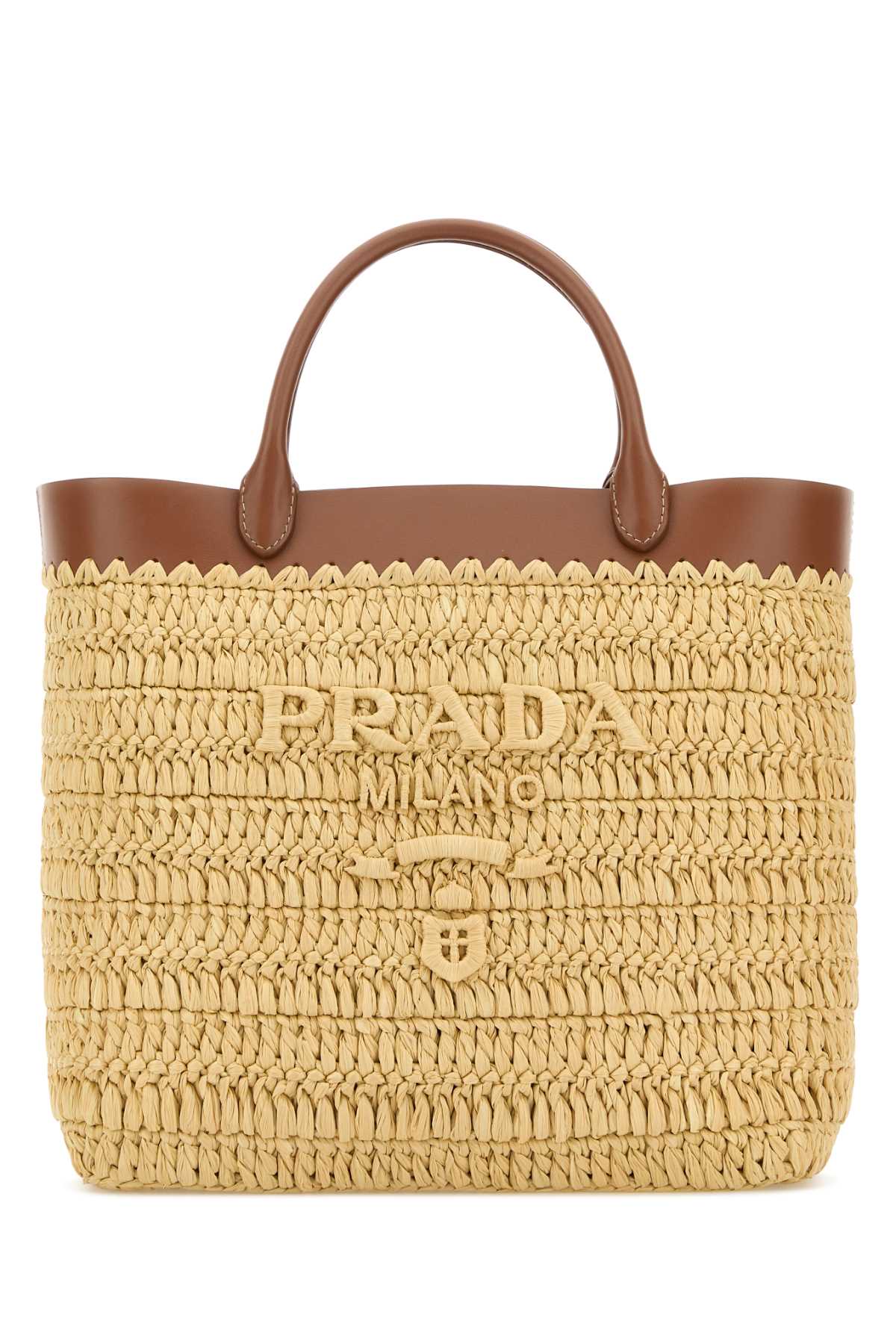 Naturale+cognac T Exterior: Raffia Leather Borse A Mano
