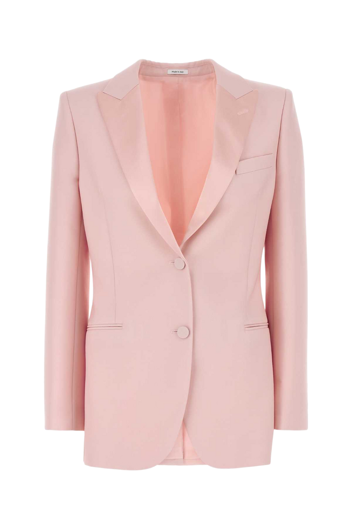 Pink Wool Blend Blazer Rose Tuxedo 1 Butt Jkt Giacche E Gilet