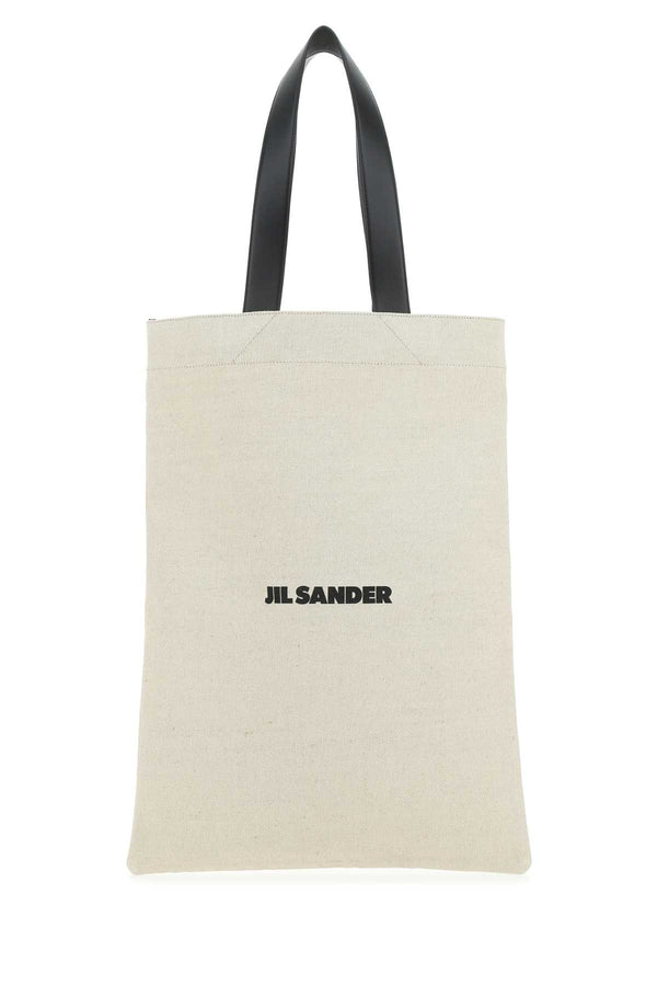 Jil Sander 70% Cotton tote bag in beige