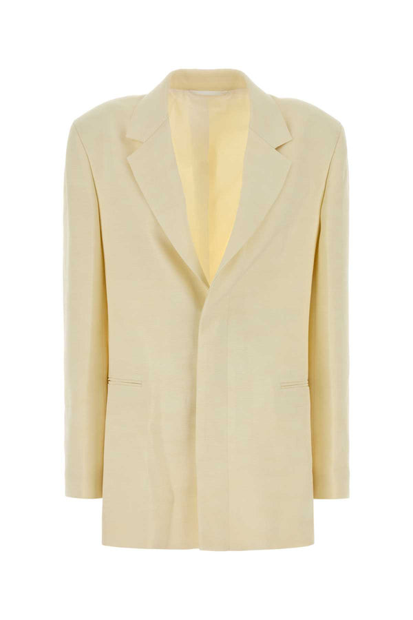 Carven Jacket Exterior: 51% Viscose 49% Lyocell; Lining: 100% Cotton blazer in beige