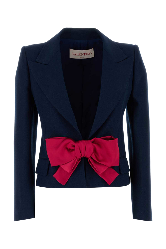 Navy Blue Viscose Blazer Provenceblue Giacche E Gilet