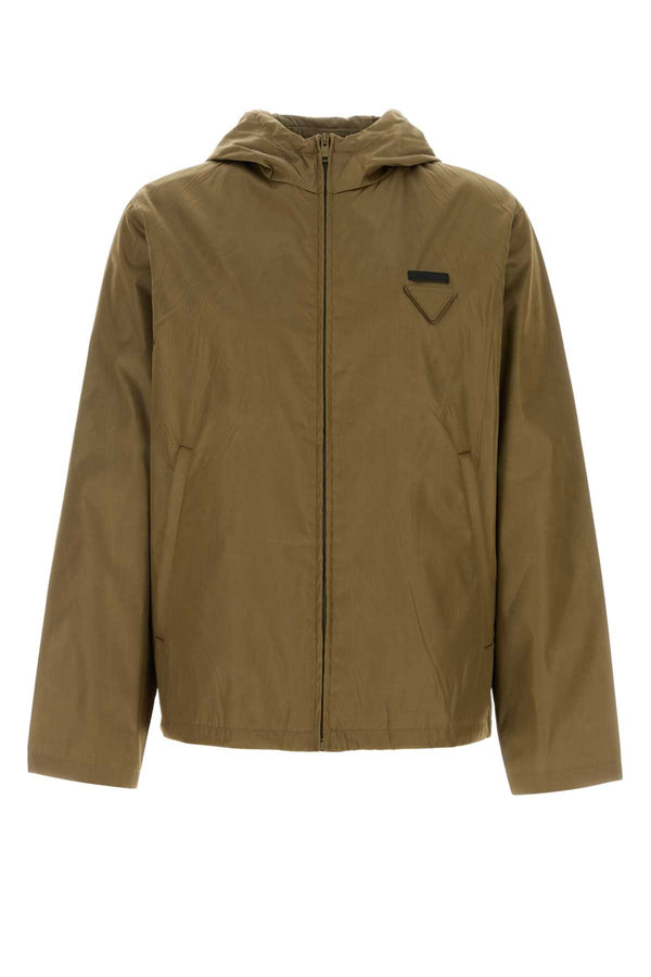 Prada Exterior: 100% Re-Nylon jacket in green