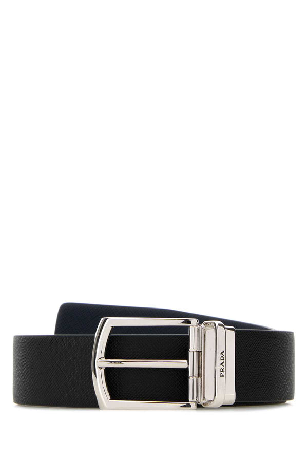 Prada Exterior: 100% Leather; Finishing: Silver metal belt in black