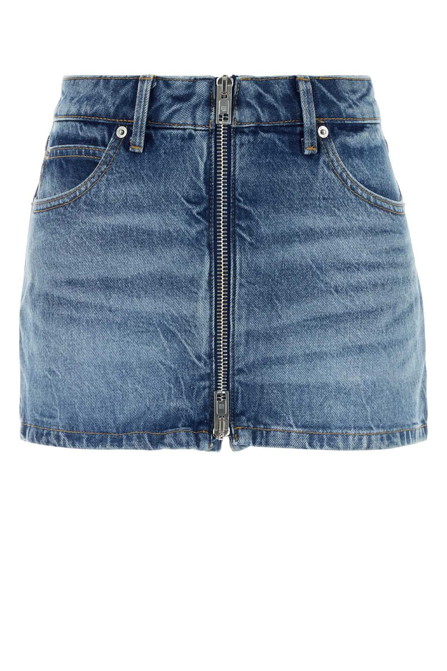 Alexander Wang Front 100% Cotton shorts in blue